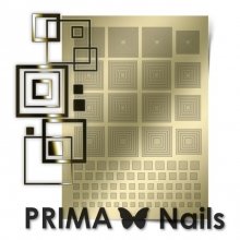 PrimaNails, Металлизированные наклейки для дизайна GM-003, Золото