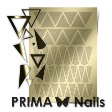 PrimaNails, Металлизированные наклейки для дизайна GM-004, Золото