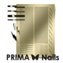 PrimaNails, Металлизированные наклейки для дизайна GM-005, Золото