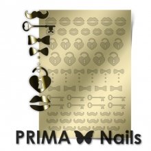 PrimaNails, Металлизированные наклейки для дизайна FSH-004, Золото