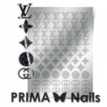 PrimaNails, Металлизированные наклейки для дизайна FSH-002, Серебро