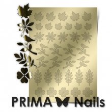 PrimaNails, Металлизированные наклейки для дизайна FL-005, Золото