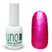 Uno, Гель-лак Glamour Pink - Гламурный розовый №166 (12 мл.)