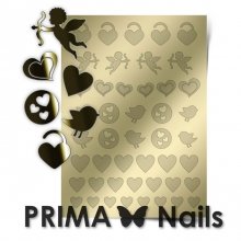 PrimaNails, Металлизированные наклейки для дизайна LV-02, Золото