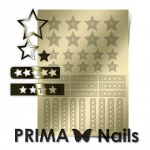 PrimaNails, Металлизированные наклейки для дизайна UZ-02, Золото