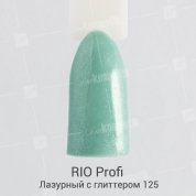 Rio Profi, Гель-лак каучуковый - Лазурный с глиттером №125 (7 мл.)