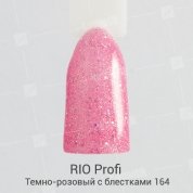 Rio Profi, Гель-лак каучуковый - Темно-розовый с блестками №164 (7 мл.)