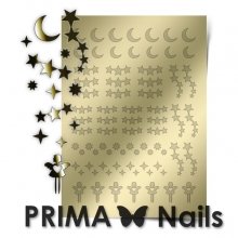 PrimaNails, Металлизированные наклейки для дизайна W-03, Золото