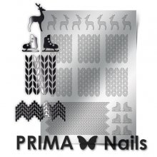 PrimaNails, Металлизированные наклейки для дизайна W-04, Серебро