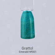 Grattol, Гель-лак Luxury Stones - Emerald №01 (9 мл.)