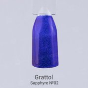 Grattol, Гель-лак Luxury Stones - Sapphire №02 (9 мл.)