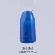 Grattol, Гель-лак Luxury Stones - Sapphire №03 (9 мл.)