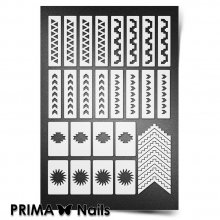 PrimaNails, Трафарет для дизайна ногтей New Size - Ацтеки и Майя
