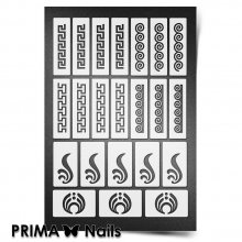 PrimaNails, Трафарет для дизайна ногтей New Size - Греция