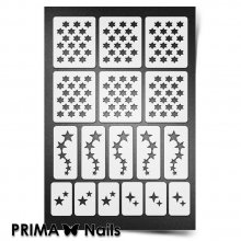 PrimaNails, Трафарет для дизайна ногтей New Size - Звездочет
