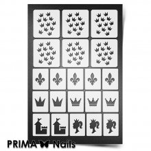 PrimaNails, Трафарет для дизайна ногтей New Size - Принцесса