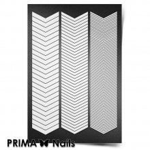 PrimaNails, Трафарет для дизайна ногтей New Size - Шевроны