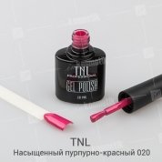 TNL, Гель-лак №020 - Насыщенный пурпурно-красный (10 мл.)