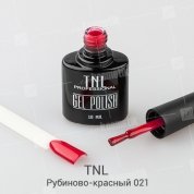 TNL, Гель-лак №021 - Рубиново-красный (10 мл.)