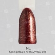TNL, Гель-лак №025 - Коричневый с перламутром (10 мл.)