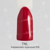 TNL, Гель-лак №026 - Карминово-красный (10 мл.)
