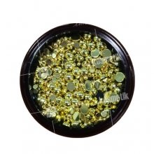 Bluesky, Полусферы для дизайна ногтей - Pearl Gold (жемчуг mix 1,5; 2; 3 мм)
