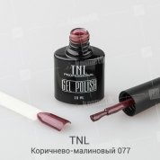 TNL, Гель-лак №077 - Коричнево-малиновый (10 мл.)