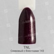 TNL, Гель-лак №143 - Сливовый с блестками (10 мл.)