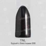 TNL, Гель-лак №098 - Бурый с блестками (10 мл.)