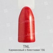 TNL, Гель-лак №156 - Карминовый с блестками (10 мл.)