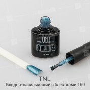 TNL, Гель-лак №160 - Бледно-васильковый с блестками (10 мл.)