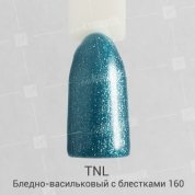 TNL, Гель-лак №160 - Бледно-васильковый с блестками (10 мл.)