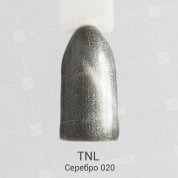 TNL, Гель-лак Кошачий глаз №20 - Серебро (10 мл.)