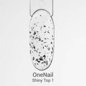 OneNail, Shiny Top 1 - Завершающее глянцевое покрытие без липкого слоя (15 ml)