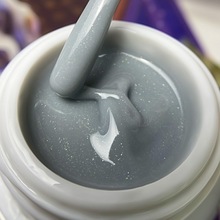 Patrisa Nail, Pudding Gel Gray - Конструирующий цветной гель с микроблеском (серый, 15 гр.)