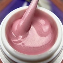 Patrisa Nail, Pudding Gel Pink - Конструирующий цветной гель с микроблеском (розовый, 15 гр.)