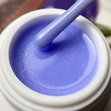 Patrisa Nail, Pudding Gel Violet - Конструирующий цветной гель с микроблеском (фиолетовый, 15 гр.)