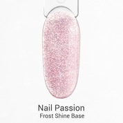Nail Passion, Frost shine - Камуфлирующая каучуковая база с блестками (10 мл)