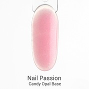 Nail Passion, Candy Opal - Камуфлирующая каучуковая база с блестками (10 мл)