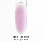 Nail Passion, Lilac Opal - Камуфлирующая каучуковая база с блестками (10 мл)