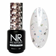 Nail Republic, Diamond Top - Топ для гель-лака с голографическими хлопьями №8 (15 мл)