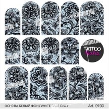 Tattoo Nails, Безводный слайдер арт. 0930