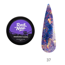 RockNail, Diamond Flakes - Гель-краска №37 How many Carats? (5 г)