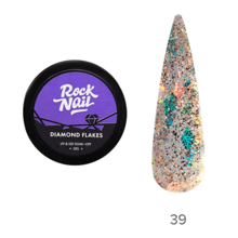 RockNail, Diamond Flakes - Гель-краска №39 Make Me Rich (5 г)
