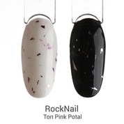 Rocknail, Топ для гель-лака без липкого слоя - Pink Potal (10 мл.)