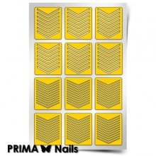PrimaNails, Трафарет для дизайна ногтей - Шевроны Микс