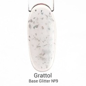 Grattol, Base Glitter - Камуфлирующая база с шиммером №9 (10 мл.)