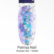 Patrisa Nail, Korean Gel Violet - Гель для дизайна с глиттером (5 гр.)