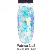 Patrisa Nail, Korean Gel Blue - Гель для дизайна с глиттером (5 гр.)