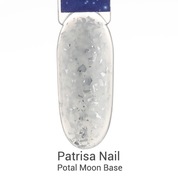 Patrisa Nail, Potal Moon Base - Каучуковая молочная база с серебряной поталью (12 мл)